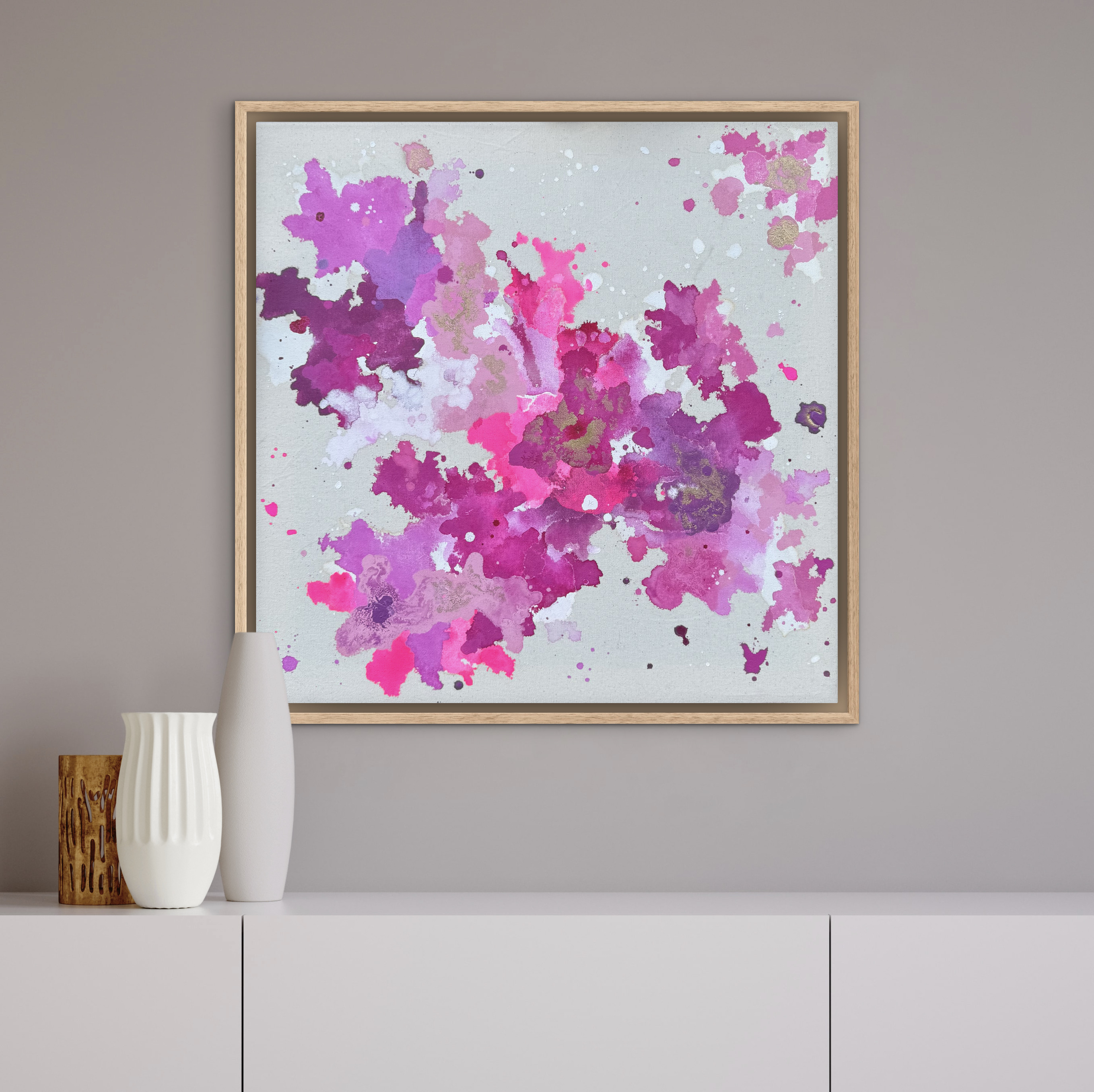 Pure - Tension, 2026, Acryl und Gold auf roher Baumwollleinwand, Ansicht 4